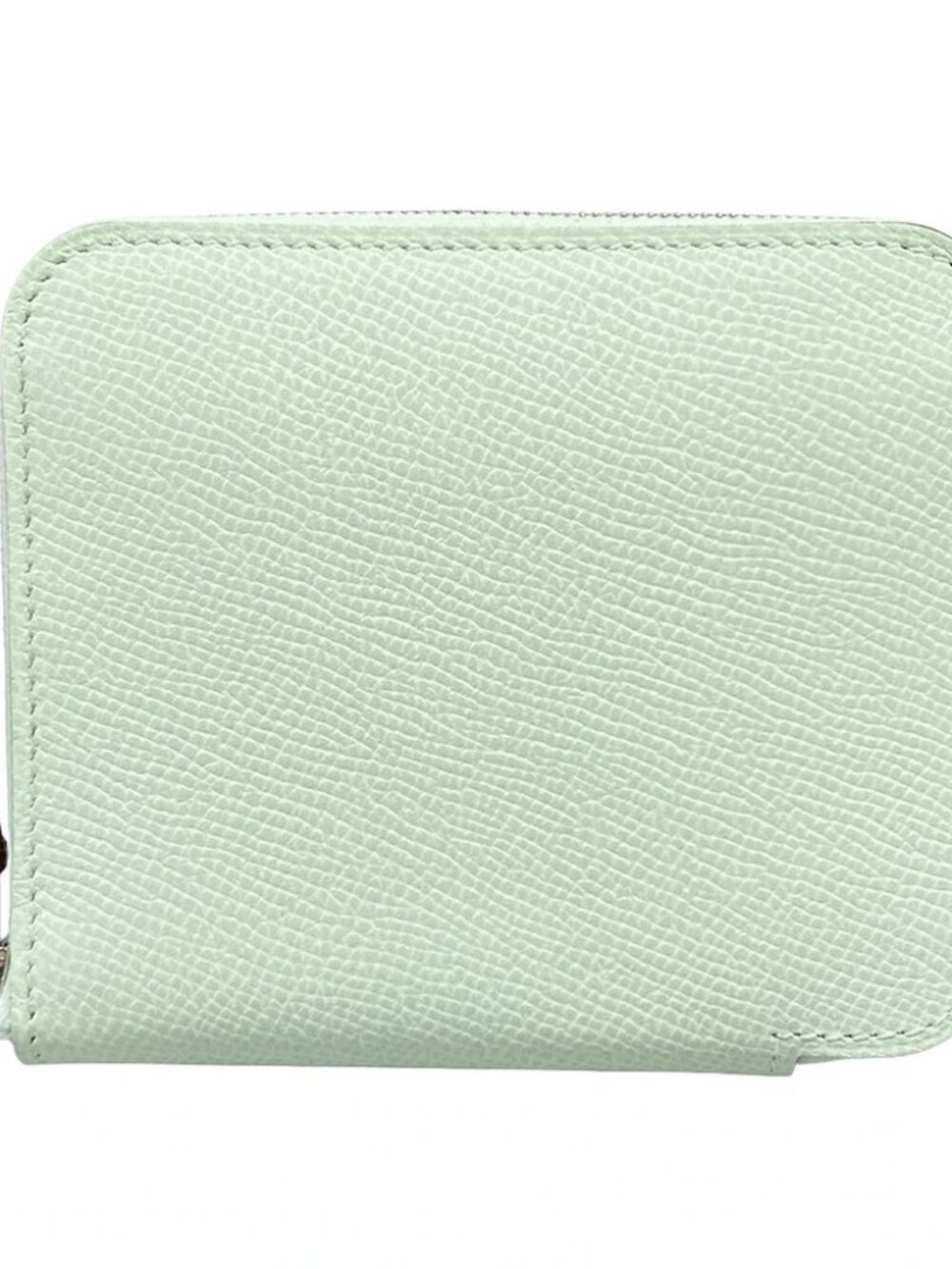 HERMES Azap Compact Silkin Vert Fizz Veau Epsom W Coin Case
